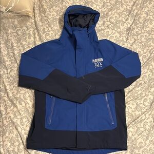 Eddie Bauer Blue Performance Jacket with Hood Platinum Vodka Logo